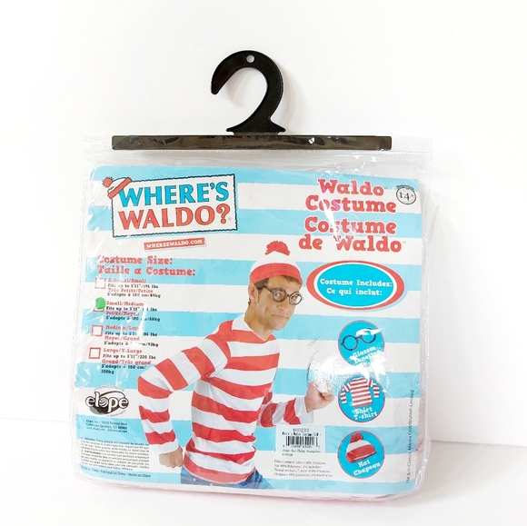 Other - 3pc Wheres Waldo?‎ Costume size Small/Medium  Halloween